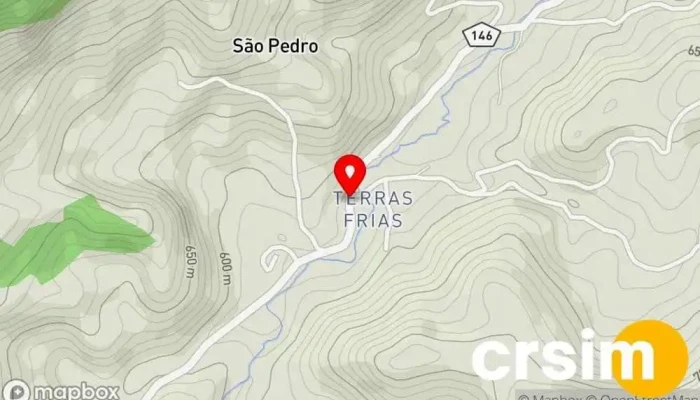mapa de Terras Frias  em Santa Maria Madalena