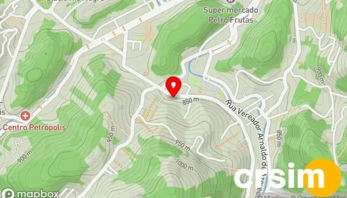 mapa de Territorio dos Ventos Loja de Roupa em Petrópolis