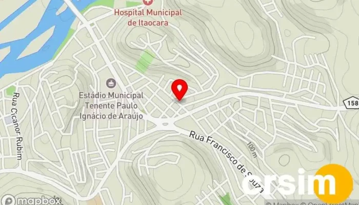 mapa de Tie Laços Loja de Roupa em Itaocara