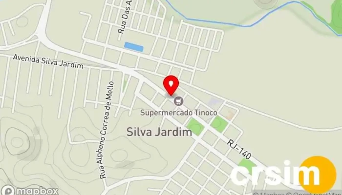 mapa de Tinoco Supermercado em Silva Jardim