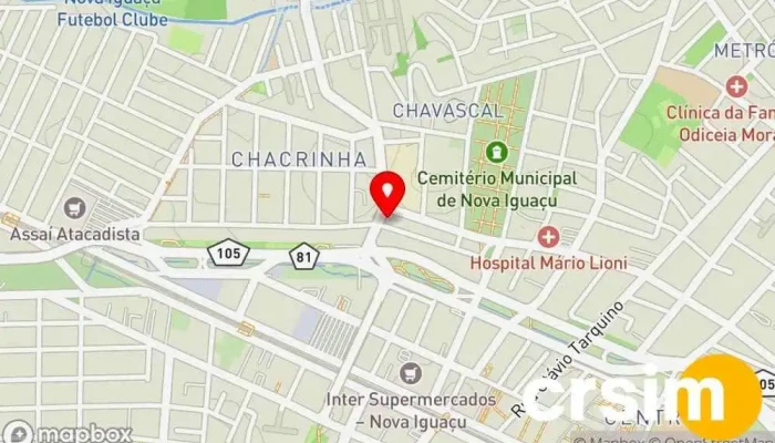 mapa de Top IP - Nova Iguaçu Fornecedor de sistema de segurança, Loja de alarmes antifurto, Circuito fechado de TV, Loja de eletrônicos, Empresa de segurança em Nova Iguaçu