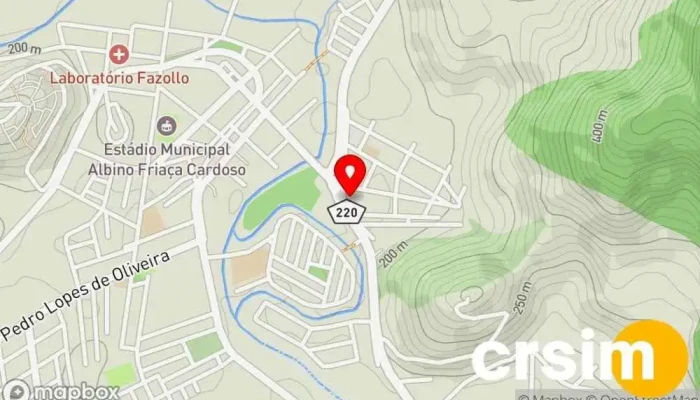 mapa de Trevo Auto-Peças Loja de autopeças em Porciúncula