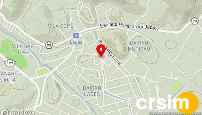 mapa de Vel Pijamas Loja de roupas de designer, Costureira em Paracambi