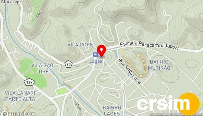 mapa de via lage calçados (Tatuagem de Paracambi Modas) Loja de Roupa em Paracambi