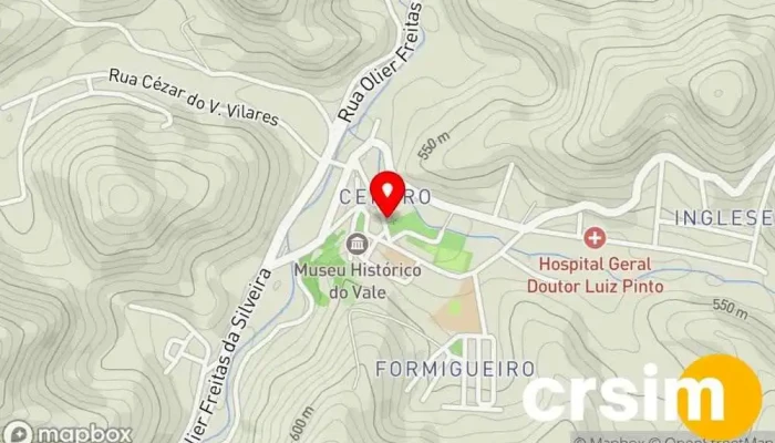mapa de Visite Rio das Flores Centro de informação ao turista em Rio das Flores